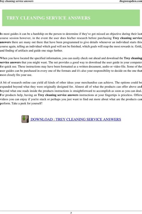 Trey Cleaning Service Ebook PDF