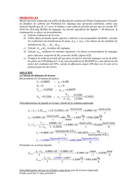 Treyball Mass Transfer Operation Solutions PDF