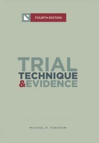 Trial Technique And Evidence Ebook Epub