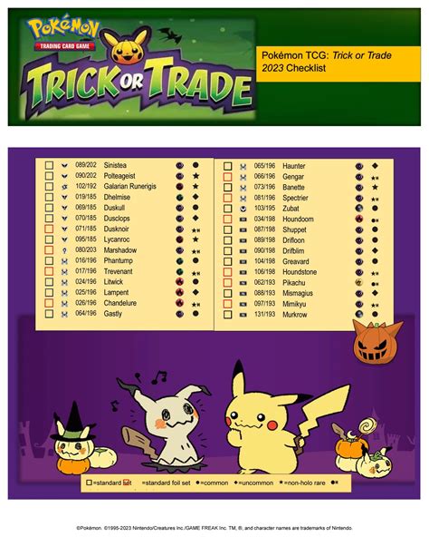 Trick or Trade 2024 Card List: A Comprehensive Guide