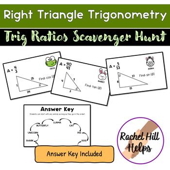 Trig Ratio Scavenger Hunt Answers PDF