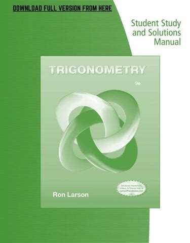 Trigonometry 9th Edition Answers PDF