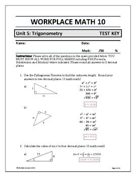 Trigonometry Cleave Answer Key Doc