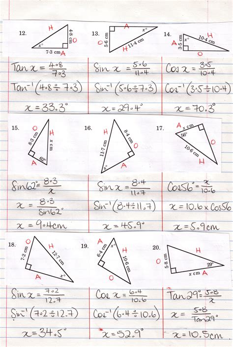 Trigonometry Worksheets With Answer Key Reader