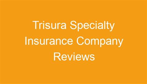 Trisura Specialty Insurance Company: A Comprehensive Guide to Insurance Solutions in 2025