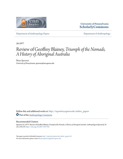 Triumph of the Nomads A History of Aboriginal Australia PDF