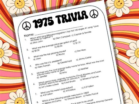 Trivia Games for Pop Culture 1975: Test Your 70s Smarts