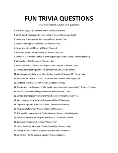 Trivia Questions And Answers 2014 PDF