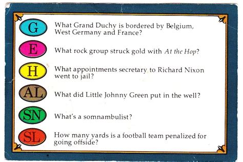 Trivial Pursuit Questions And Answers Printable PDF