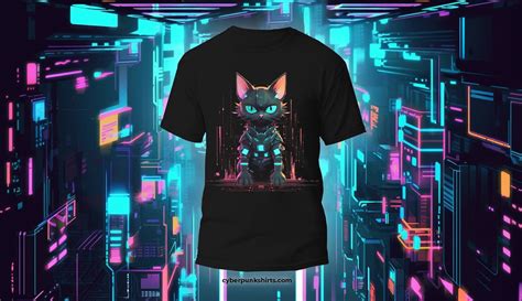 Tron Cat T-Shirt: A Neon Splatter of Style