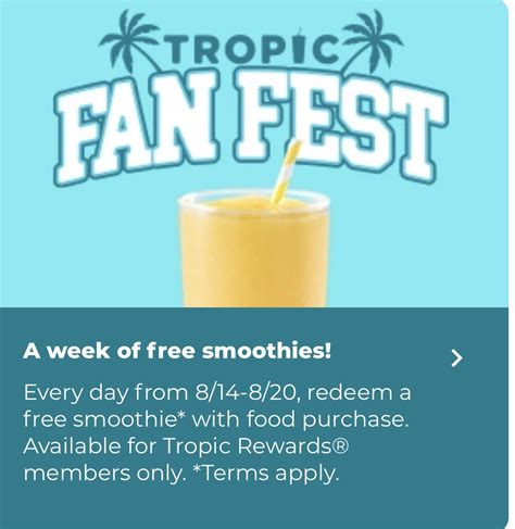 Tropical Smoothie $3.99 Coupon Printable