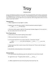 Troy Viewing Guide Answers Reader