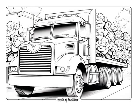 Truck Color Pages Printable
