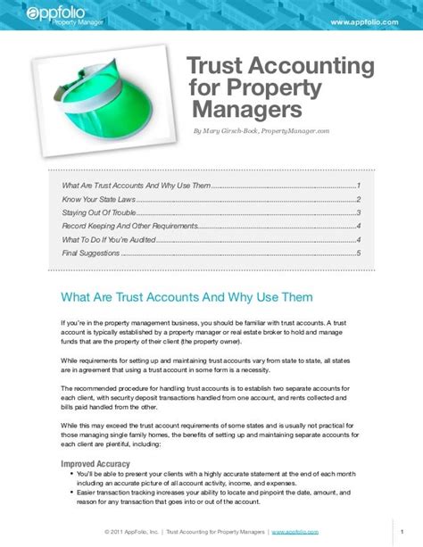 Trust Accounting For Property Managers Appfolio 637299 PDF Doc