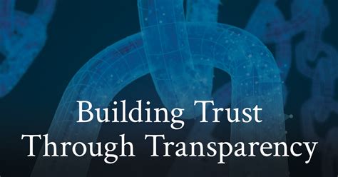 Trust Building through Transparency and Efficiency