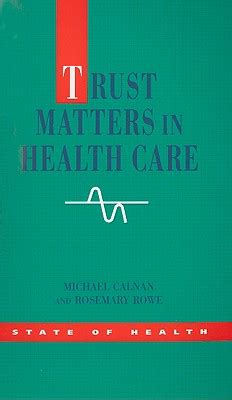 Trust Matters in Health Care PDF