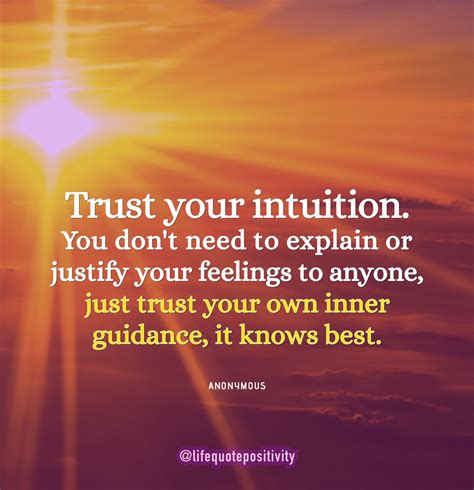 Trust your intuition: