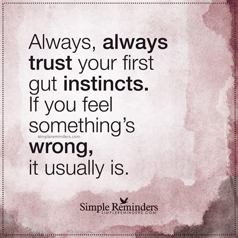 Trusting your instincts: