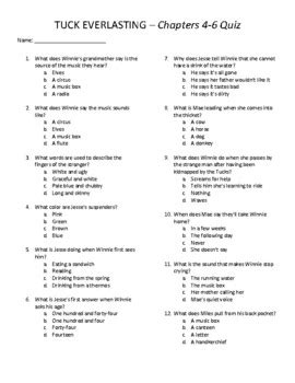 Tuck Everlasting Quizzes And Answers PDF