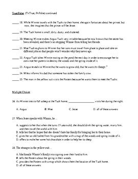 Tuck Everlasting Unit Test Answers Doc