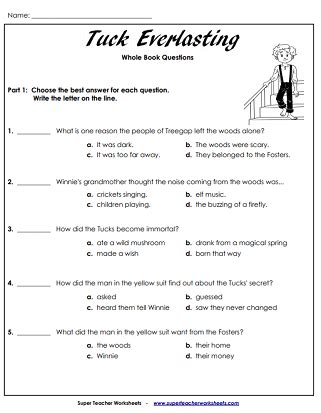 Tuck Everlasting Worksheets And Answers Reader