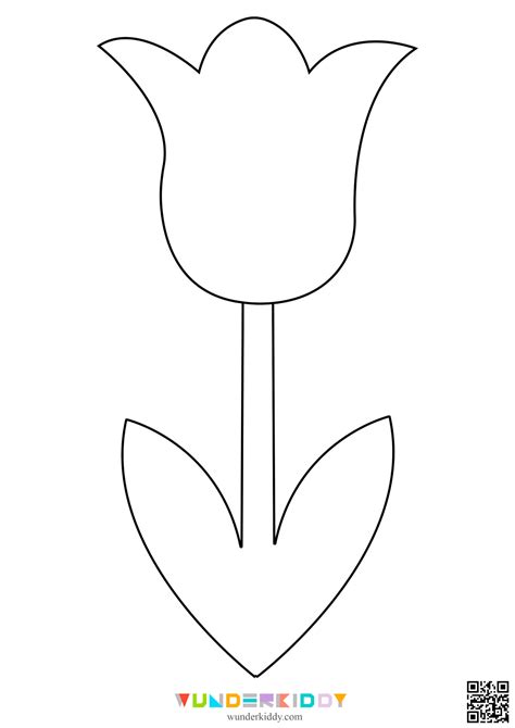Tulip Outline Printable