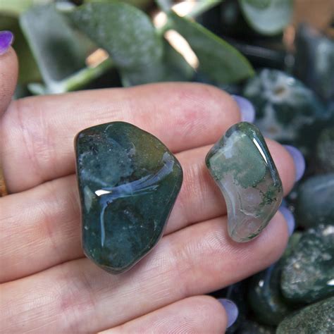 Tumbled Moss Agate: A Journey through Tranquility, Healing, and Nurturing