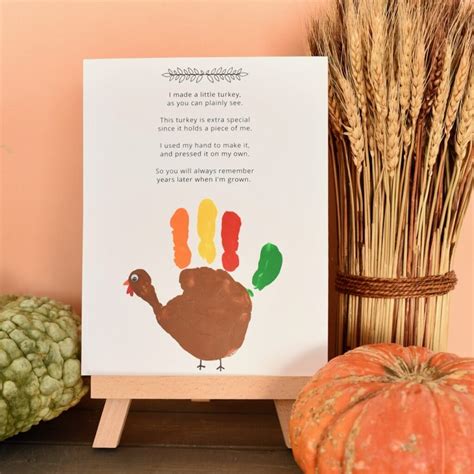Turkey Handprint Poem Free Printable