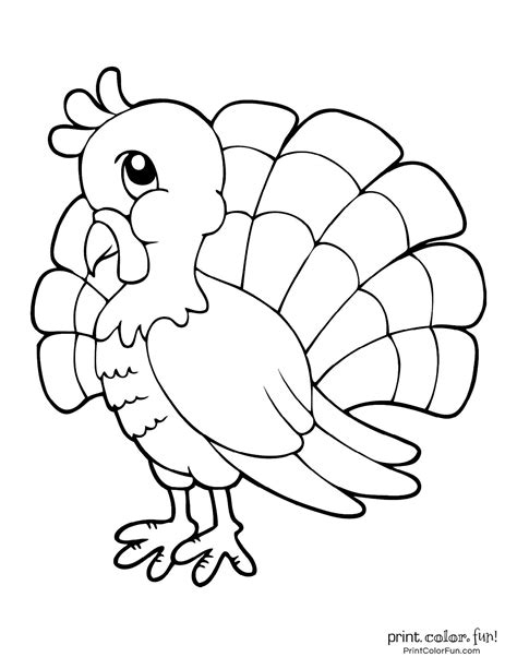 Turkey Printable Coloring Page