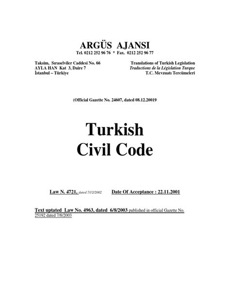 Turkish Civil Code - TUSEV Ebook Reader