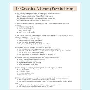 Turning Points In History Handout 36 Answers Reader