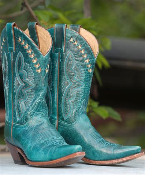 Turquoise cowboy boots