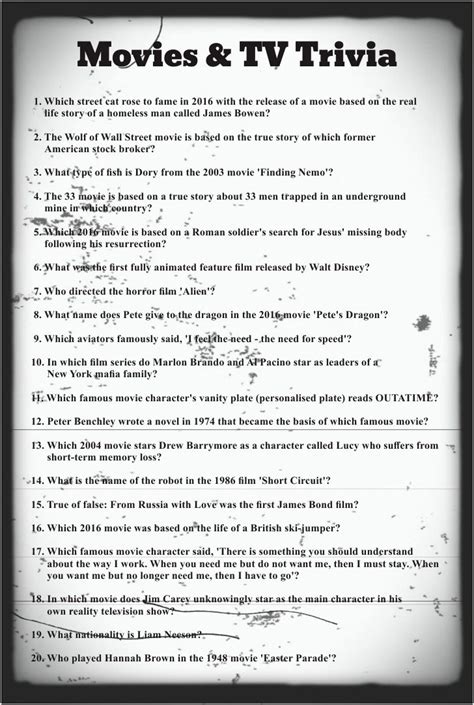 Tv Trivia Questions And Answers Doc