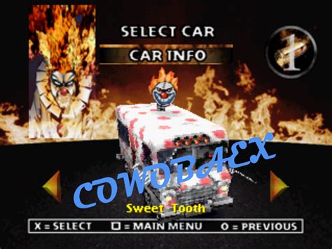 Twisted Metal 4 Cheats PS1