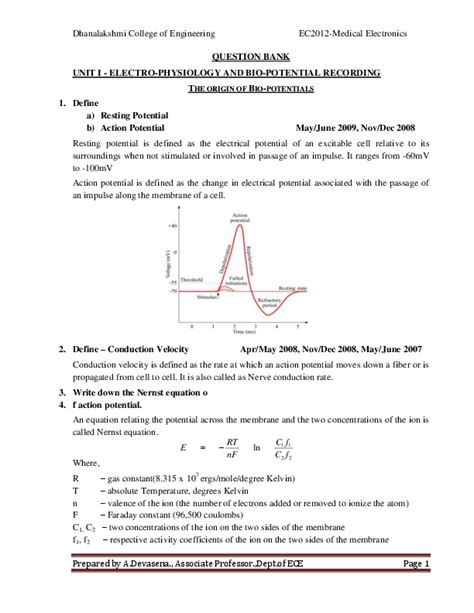 Two Marks And Answers For Medical Electronics PDF