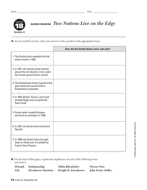 Two Nations Live On The Edge Guided Reading Answers PDF