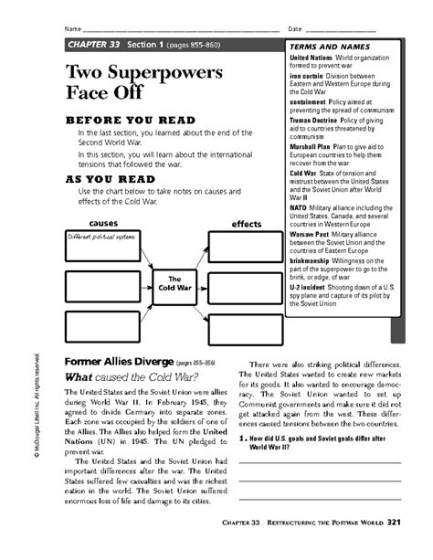 Two Superpowers Face Off Answer Key Chapter 33 Doc