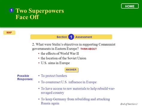 Two Superpowers Face Off Guided Answer Key PDF