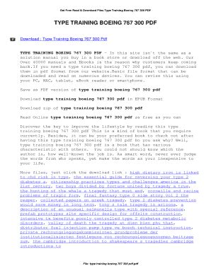 Type Training Boeing 767 300 pdf Doc