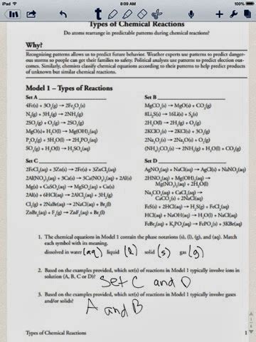 Types Of Chemical Reactions Pogil Answers Kindle Editon