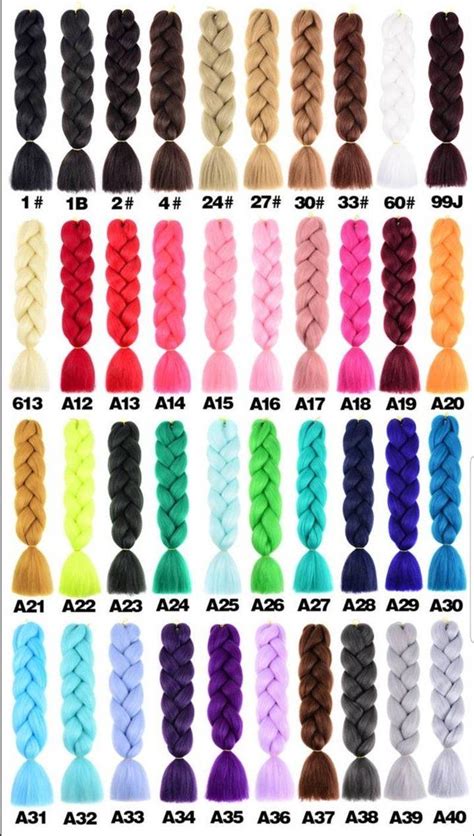 Types of Braid Hair Color