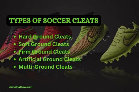 Types of Cleats Soccer