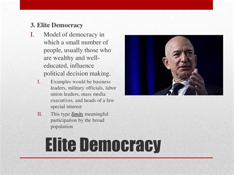 Types of Elite Democracy