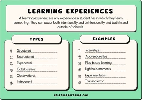 Types of Formative Experiences