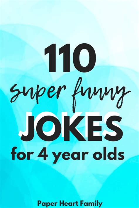 Types of Jokes for 4 Year Olds