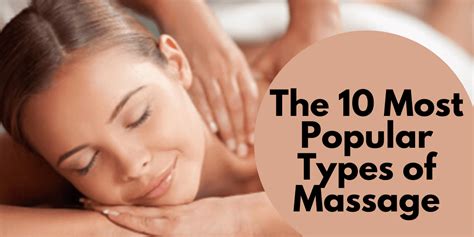 Types of Massage Available: