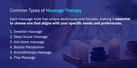 Types of Massage Therapies for Every Need