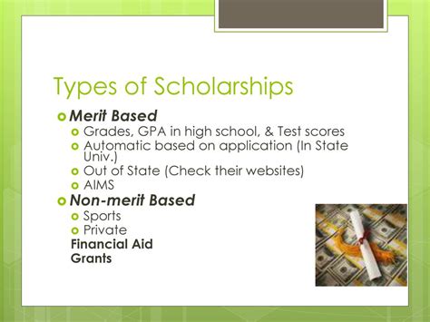 Types of Merit Scholarships Offered by SDSU
