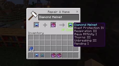 Types of Minecraft Helmet Enchantments and Their Effects