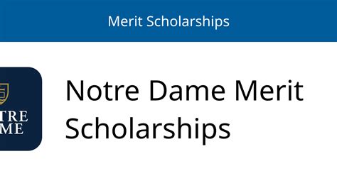 Types of Notre Dame Merit Scholarships
